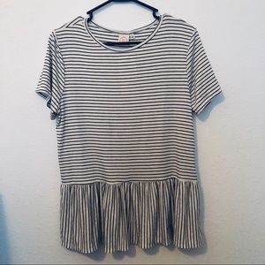 • stripe peplum •